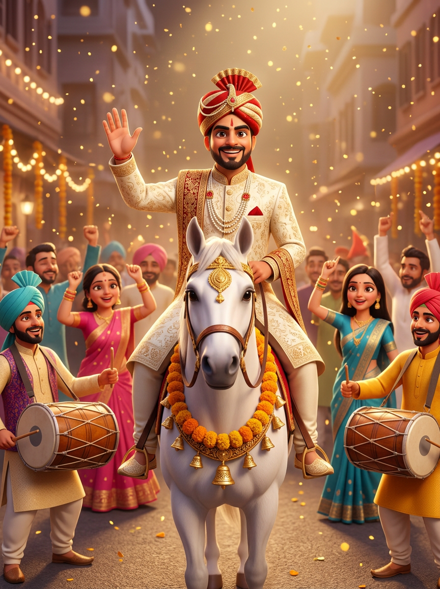 Baraat Arrival character look