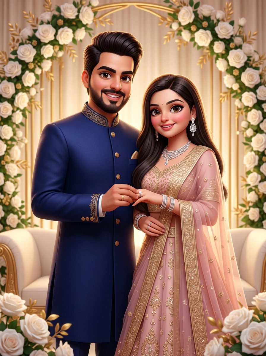 Engagement character look