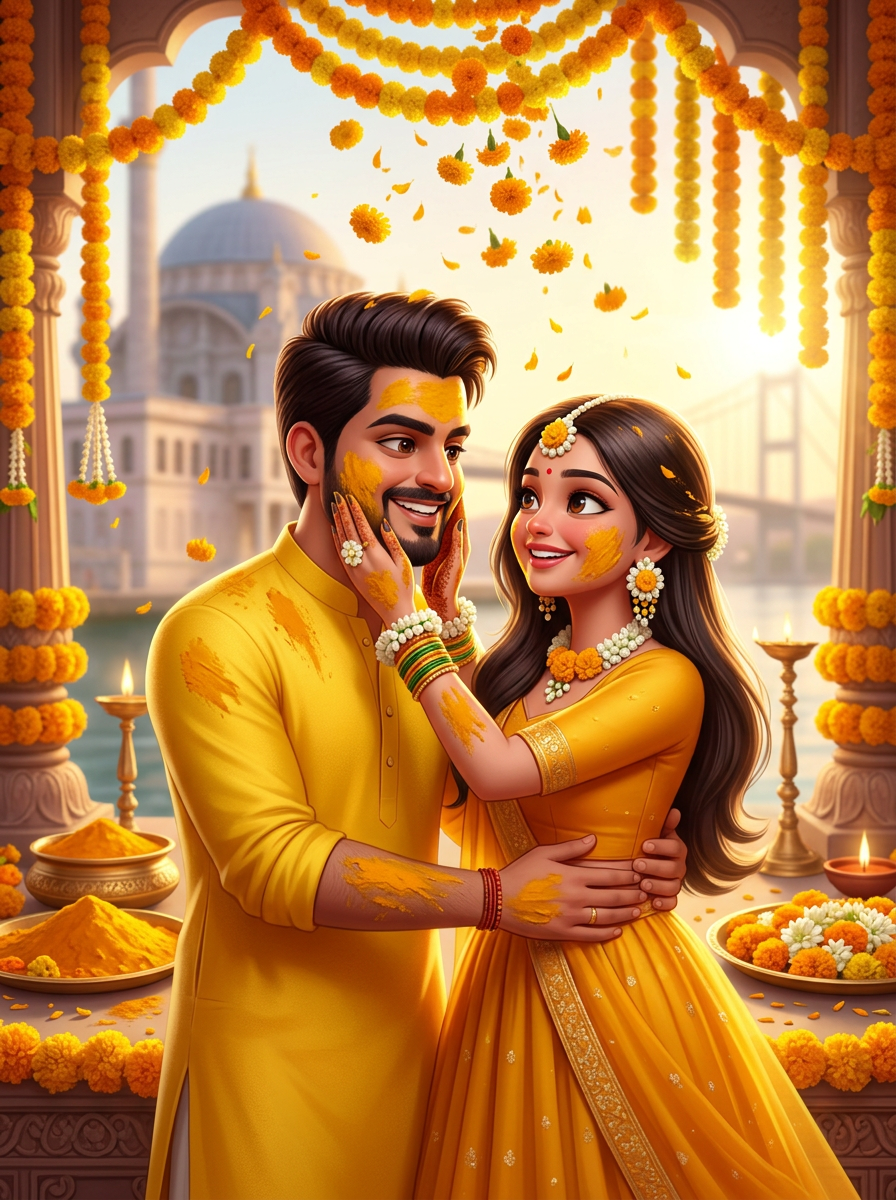 Haldi Ceremony character look